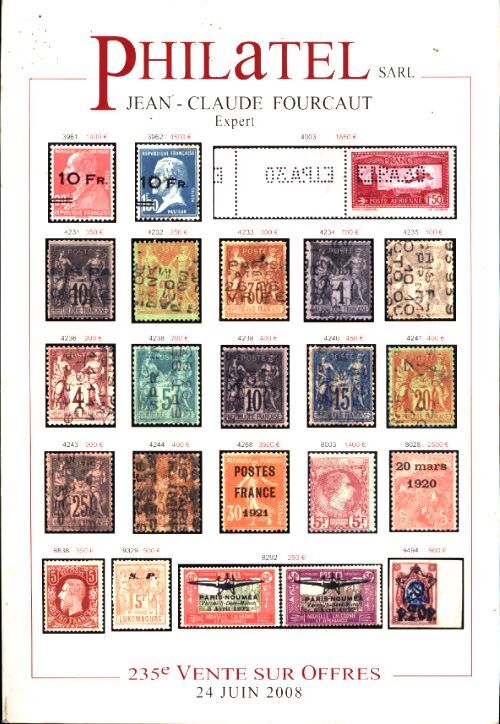 Livrenpoche : 235e vente sur offres Philatel - Collectif - Livre