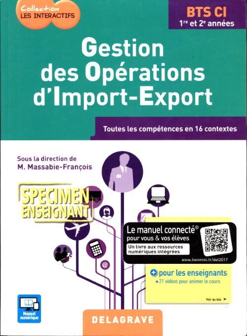 Livrenpoche : Gestion des opérations d'import-export BTS CI 1re et 2e années - Martine Massabie-François - Livre