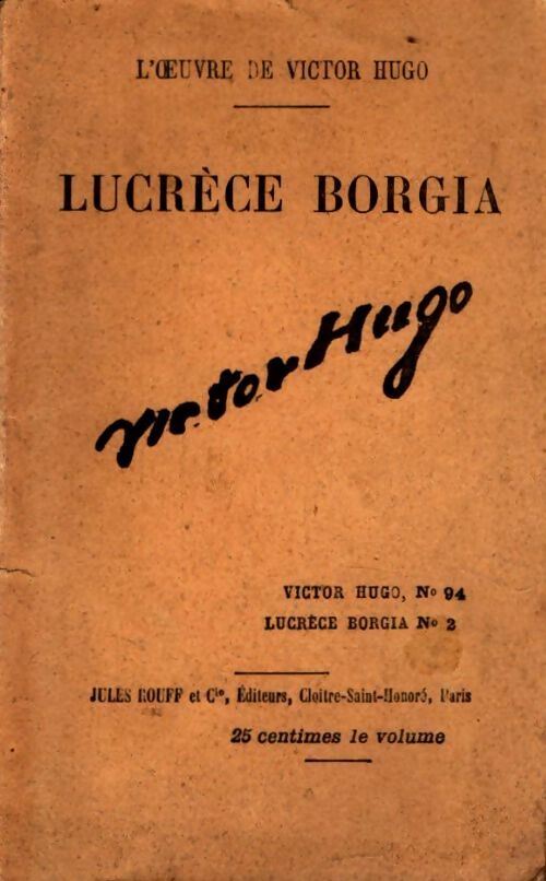 Livrenpoche : Lucrèce Borgia Tome II - Victor Hugo - Livre