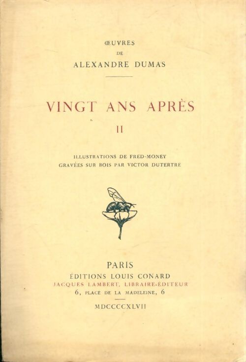 Vingt ans après Tome II - Alexandre Dumas - Livre