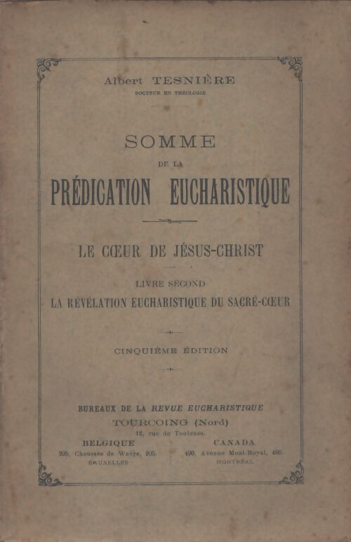 Somme de la prédication eucharistique Tome II - Albert Tesnière - Livre