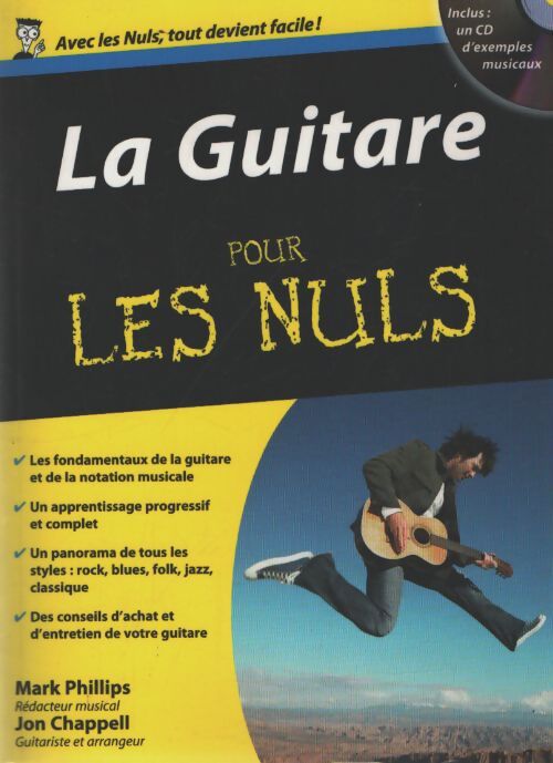 La guitare pour les nuls + dvd - Mark Philipps - Livre