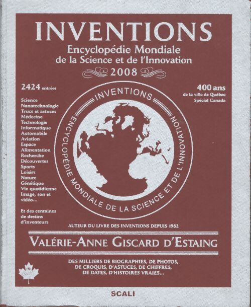 Le slivre des Inventions 2008 - Valérie-Anne Giscard d'Estaing - Livre