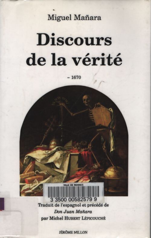 Discours de la vérité 1670 - Miguel Manara - Livre