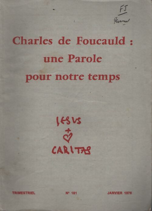 Jesus caritas n°181 : Charles de Foucauld - Collectif - Livre