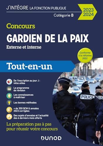 Concours gardien de la paix 2023-2024 : Tout-en-un - Benoit Priet - Livre