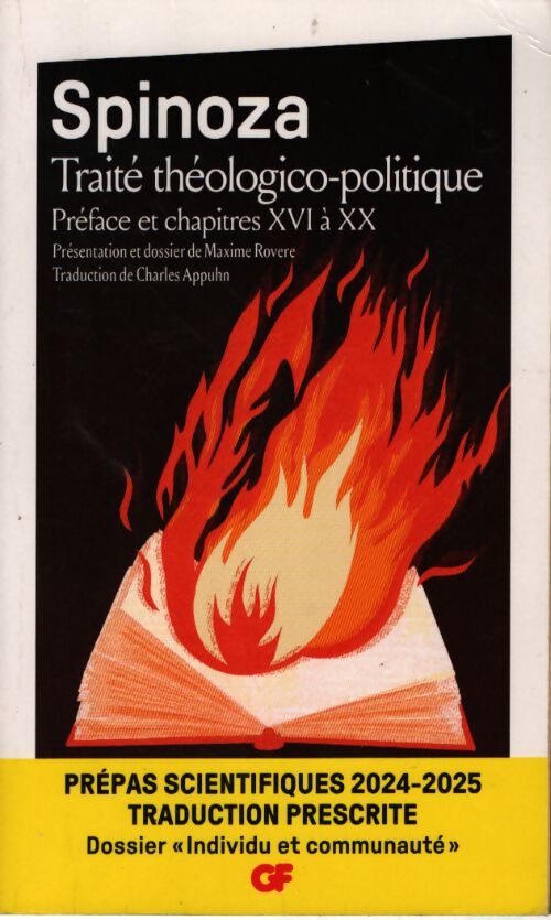 Traité théologico-politique Chapitres XVI à XX - Spinoza - Livre