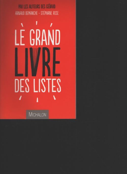 Grand livre des listes - Arnaud Demanche - Livre