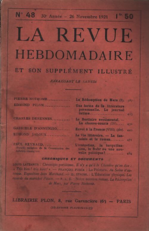 La revue hebdomadaire 30e année n°48 - Collectif - Livre