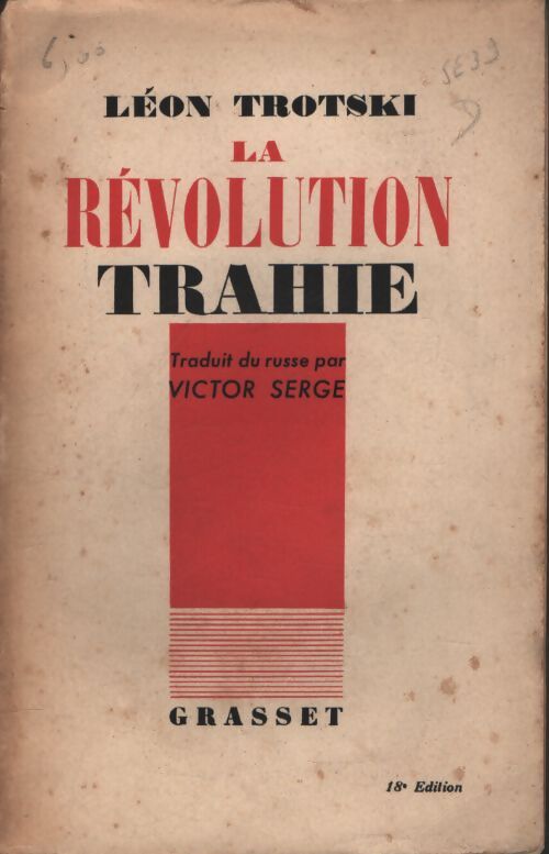 La révolution trahie - Léon Trotsky - Livre
