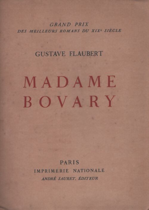 Madame Bovary - Gustave Flaubert - Livre