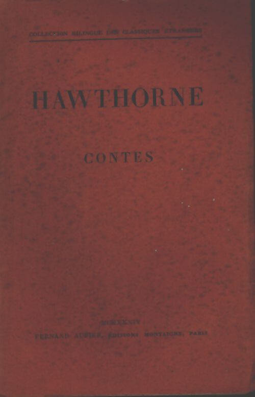 Contes - Nathaniel Hawthorne - Livre