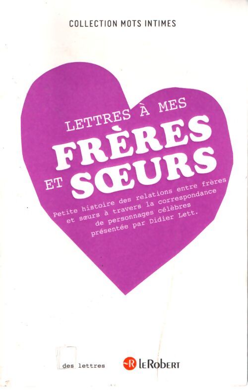 Lettres à mes frères et soeurs : Broché - Didier Lett - Livre