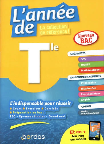 L'Année de Terminale Spécialités SES HGGP Maths - Tout-en-un - Collectif - Livre