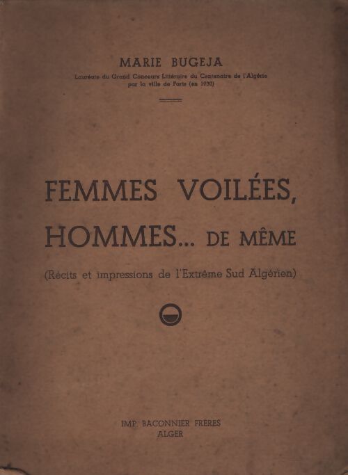 Femmes voilées hommes... De même - Marie Bugeja - Livre