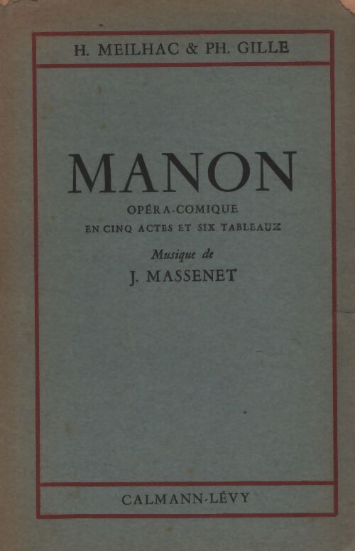 Manon - Henri Meilhac - Livre