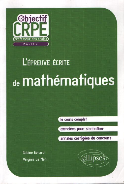 L'épreuve écrite de mathématiques - Sabine Evrard - Livre