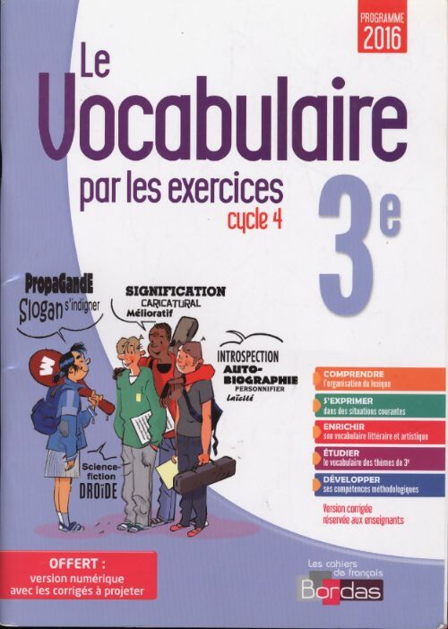 Le vocabulaire par les exercice 3e - Thomas Gargallo - Livre