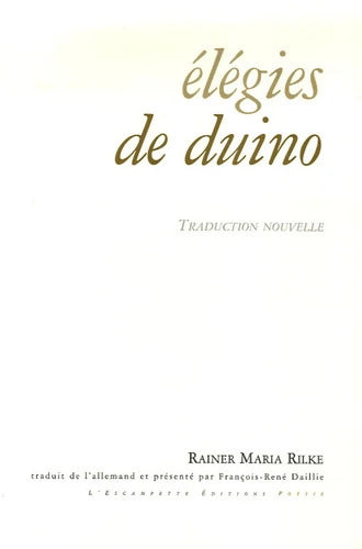 Elégies de Duino - Rainer Maria Rilke - Livre