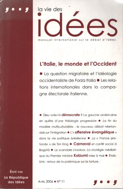 La vie des idées - avril 2006 - Collectif - Livre