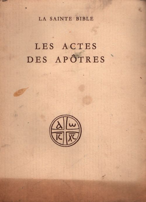 Les actes des apôtres - Collectif - Livre