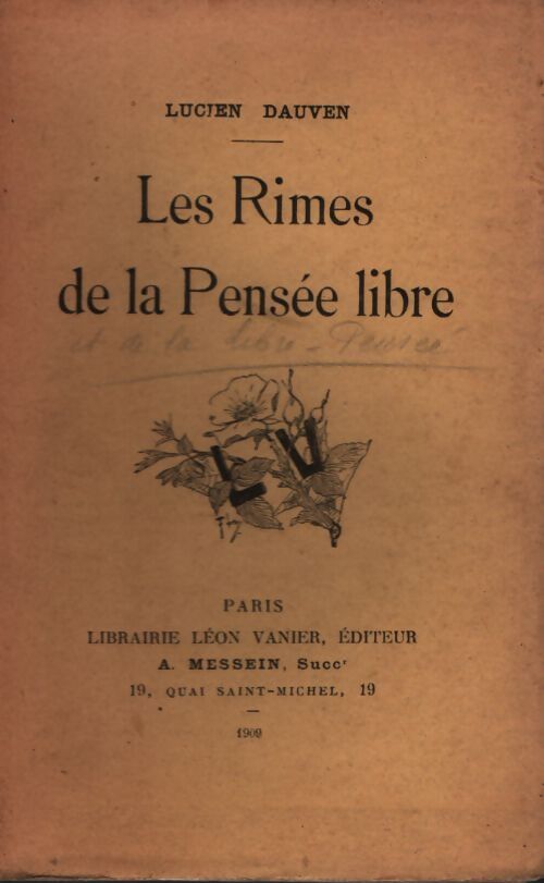 Les rimes de la pensée libre - Lucien Dauven - Livre