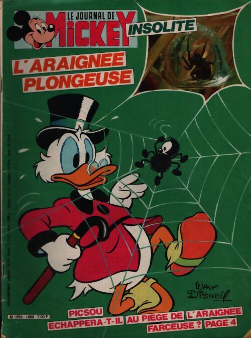 Le journal de Mickey n°1668 : L'araignée plongeuse - Collectif - Livre