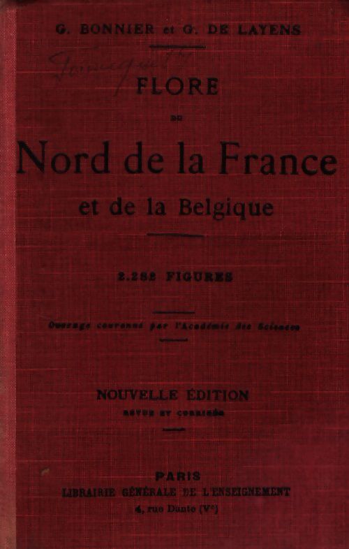 Flore du nord de la France et de la Belgique - Georges De Layens - Livre