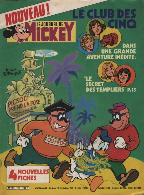Le journal de Mickey n°1621 : Le club des cinq - Collectif - Livre