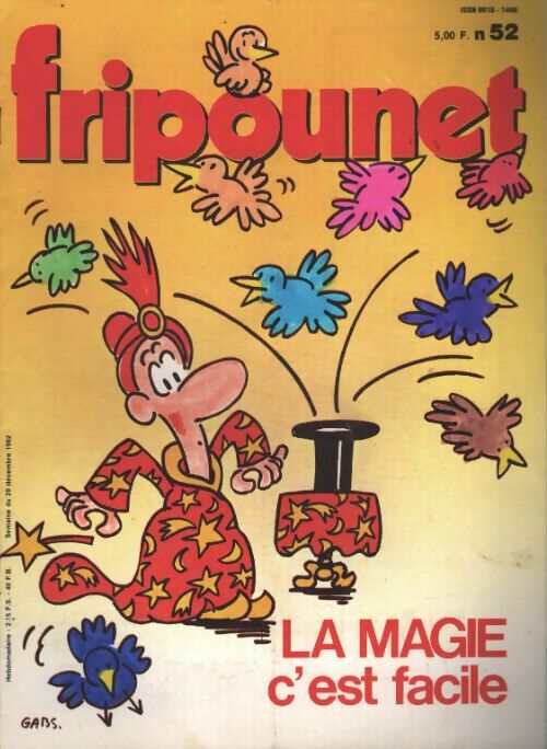 Fripounet 1982 n°52 : La magie c'est facile - Collectif - Livre