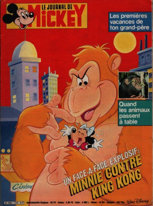 Le journal de Mickey n°1770 : Minnie contre King Kong - Collectif - Livre