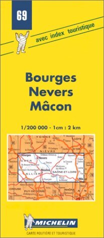 Carte routière : Bourges - Nevers - Mâcon 69 1/200000 - Collectif - Livre