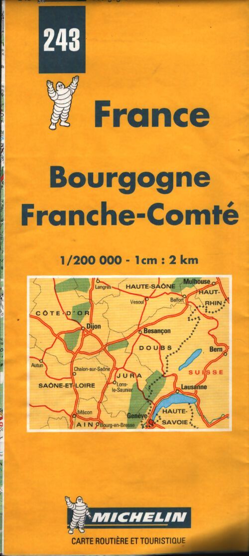 Carte routière : Bourgogne - Franche-Comté n°243 - Collectif - Livre