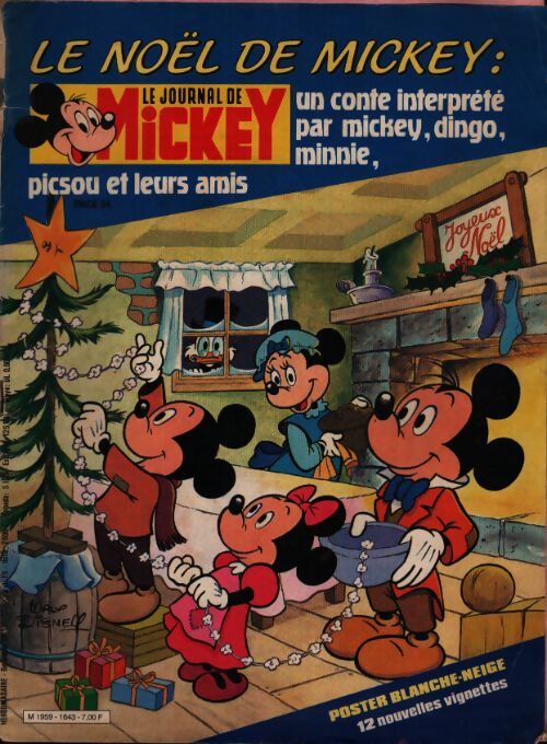 Le journal de Mickey n°1643 : Le Noël de Mickey - Collectif - Livre