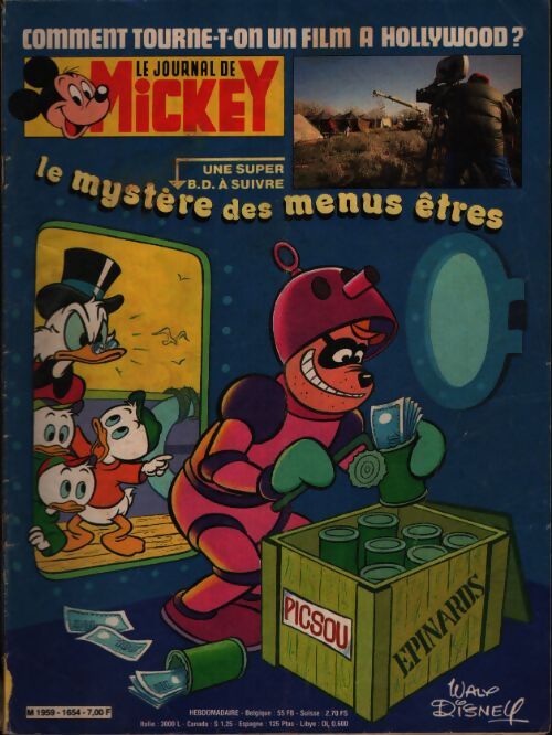 Le journal de Mickey n°1654 : Le mystère des menus êtres - Collectif - Livre