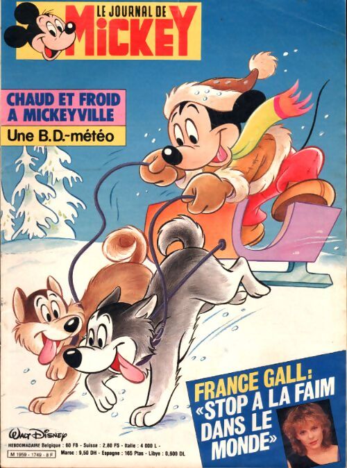 Le journal de Mickey n°1749 : Chaud et froid à Mickeyville - Collectif - Livre