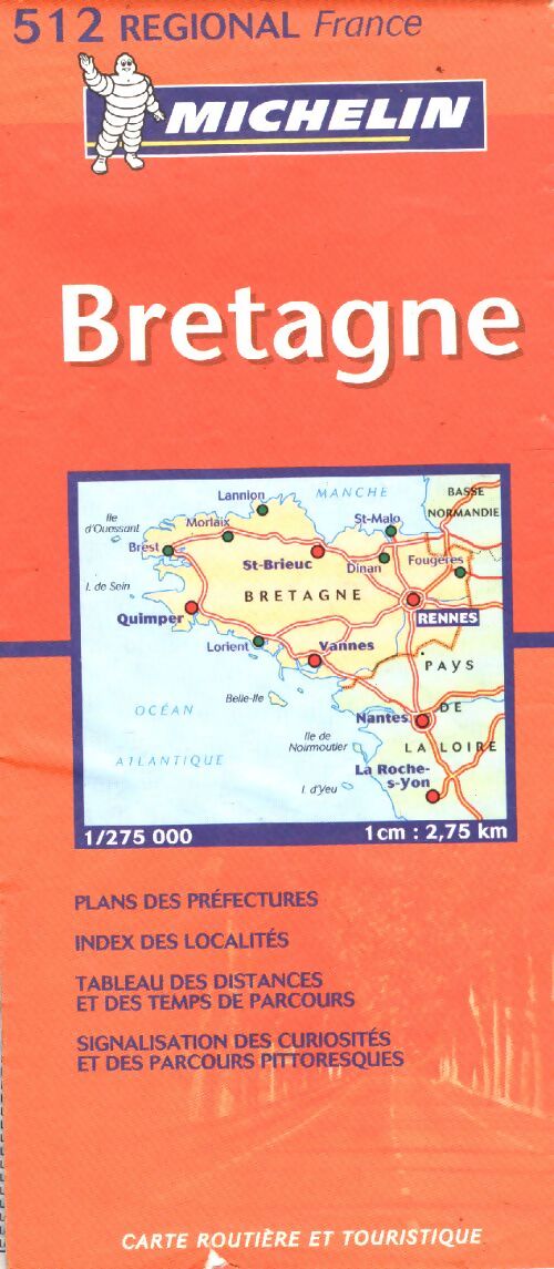 Carte régionale : Bretagne - Collectif - Livre