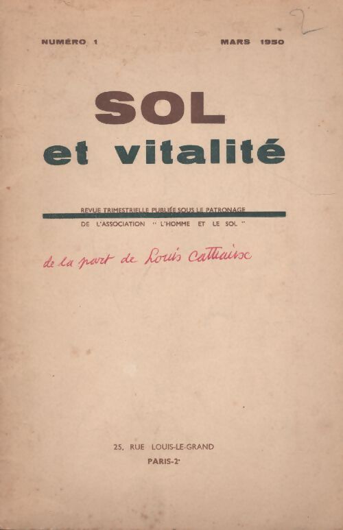 Sol et vitalité n°1 - Collectif - Livre