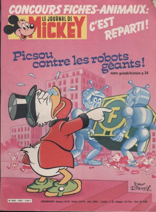 Le journal de Mickey n°1627 : Picsou contre les robots géants ! - Collectif - Livre