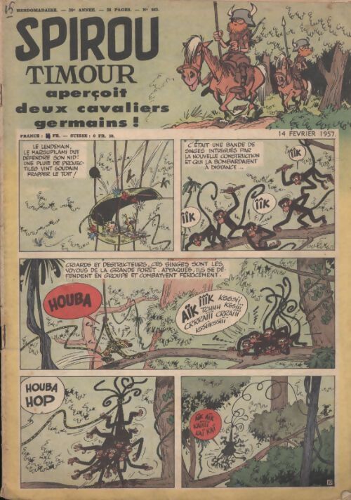 Spirou n°983 : timour aperçoit deux cavaliers germains ! - Collectif - Livre