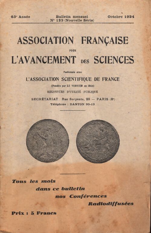 Bulletin de l'Association française pour l'avancement des sciences n°123 - Collectif - Livre