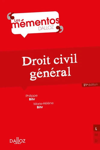 Droit civil général. 21e éd. - Philippe Bihr - Livre