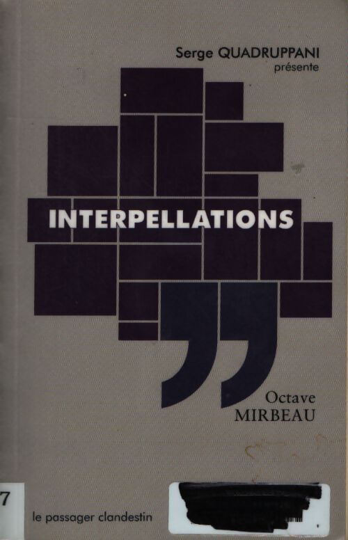 Interpellations - Octave Mirbeau - Livre