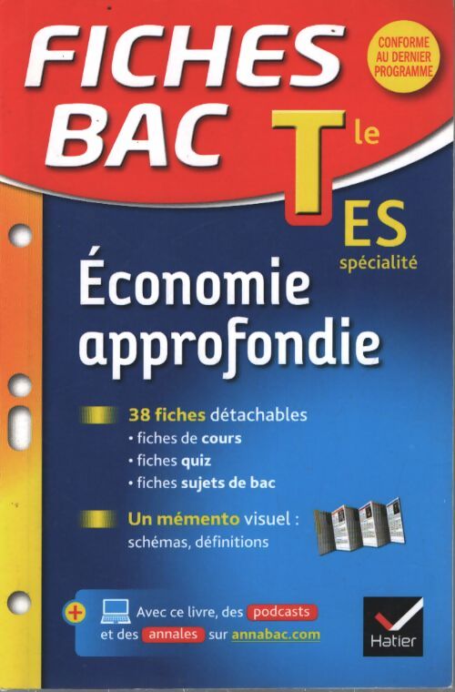 Économie approfondie terminale es spécialité - Franck Rimbert - Livre