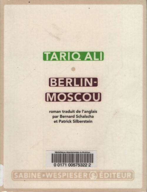 Berlin-moscou : La peur des miroirs - Ali Tariq - Livre