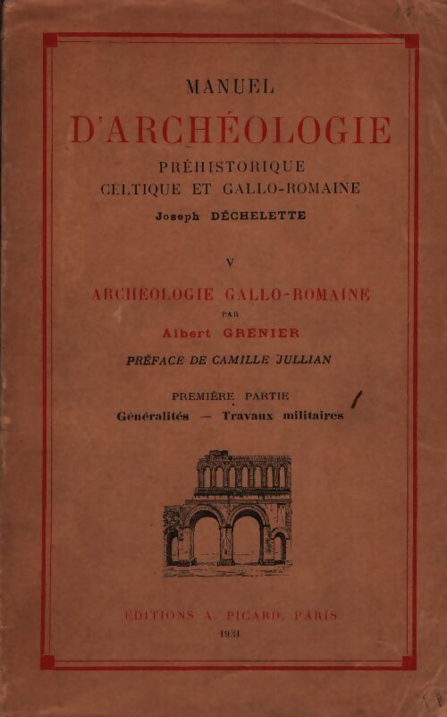 Manuel d'archéologie Tome V - Joseph Déchelette - Livre