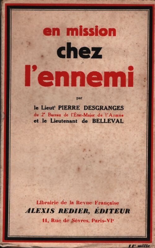 En mission chez l'ennemi - Pierre Desgranges - Livre
