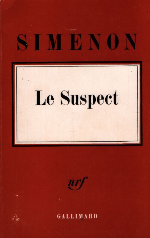 Le suspect - Georges Simenon - Livre
