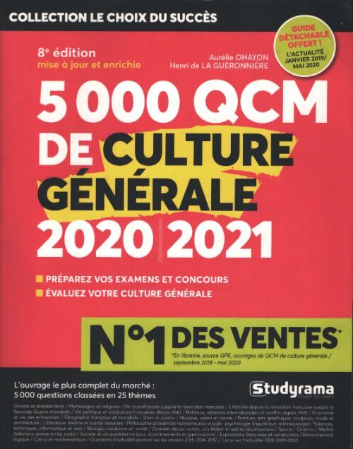 5000 QCM de culture générale 2020-2021 - Aurélie Ohayon - Livre
