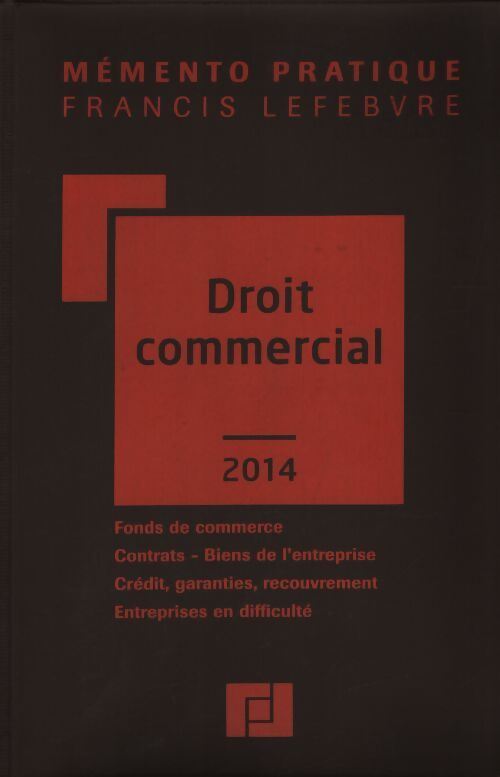 Droit commercial 2014 - Barthélémy Mercadal - Livre